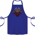 A Steampunk Viking Cotton Apron 100% Organic Royal Blue