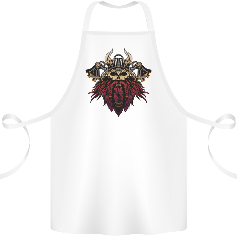 A Steampunk Viking Cotton Apron 100% Organic White
