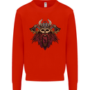 A Steampunk Viking Kids Sweatshirt Jumper Bright Red
