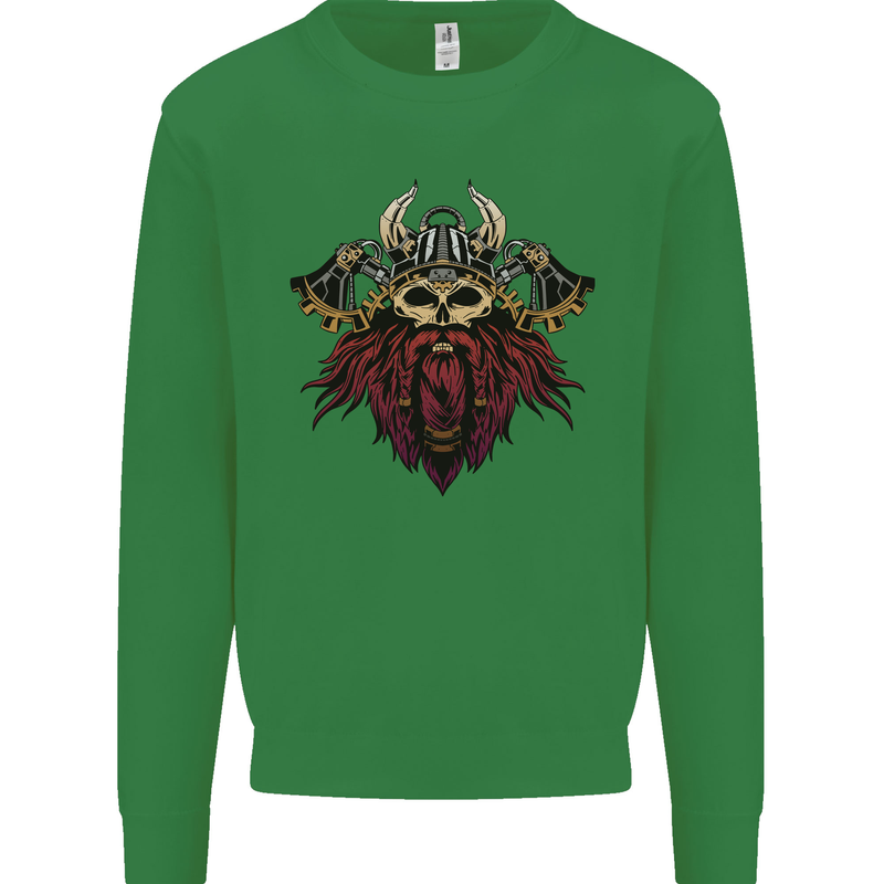 A Steampunk Viking Kids Sweatshirt Jumper Irish Green