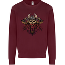A Steampunk Viking Kids Sweatshirt Jumper Maroon