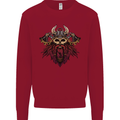 A Steampunk Viking Kids Sweatshirt Jumper Red
