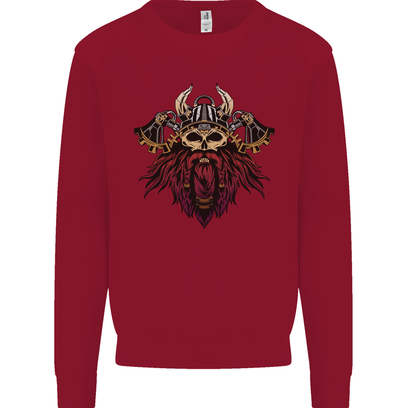 A Steampunk Viking Kids Sweatshirt Jumper Red