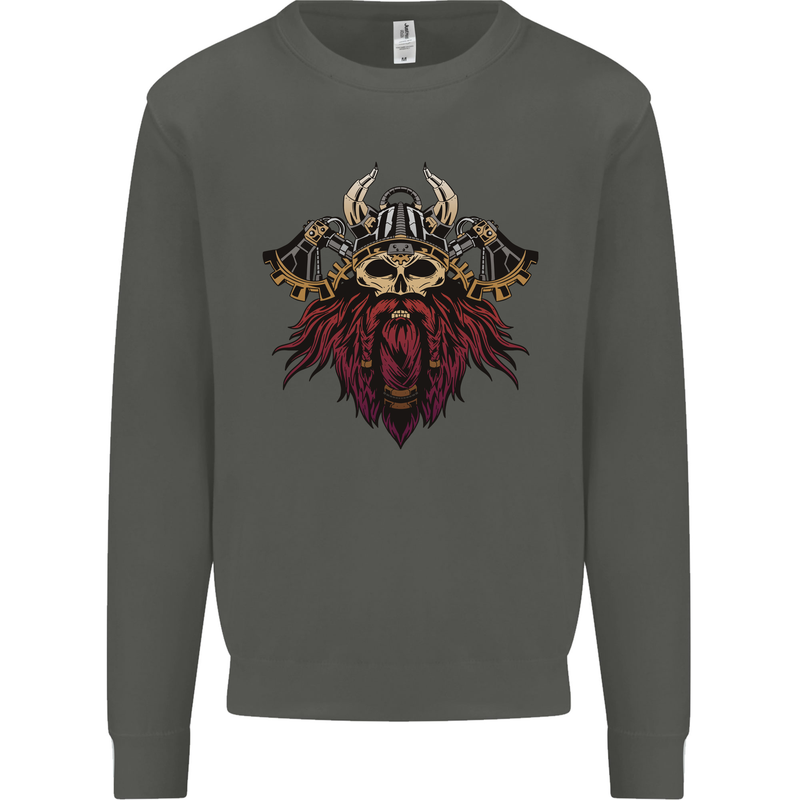 A Steampunk Viking Kids Sweatshirt Jumper Storm Grey
