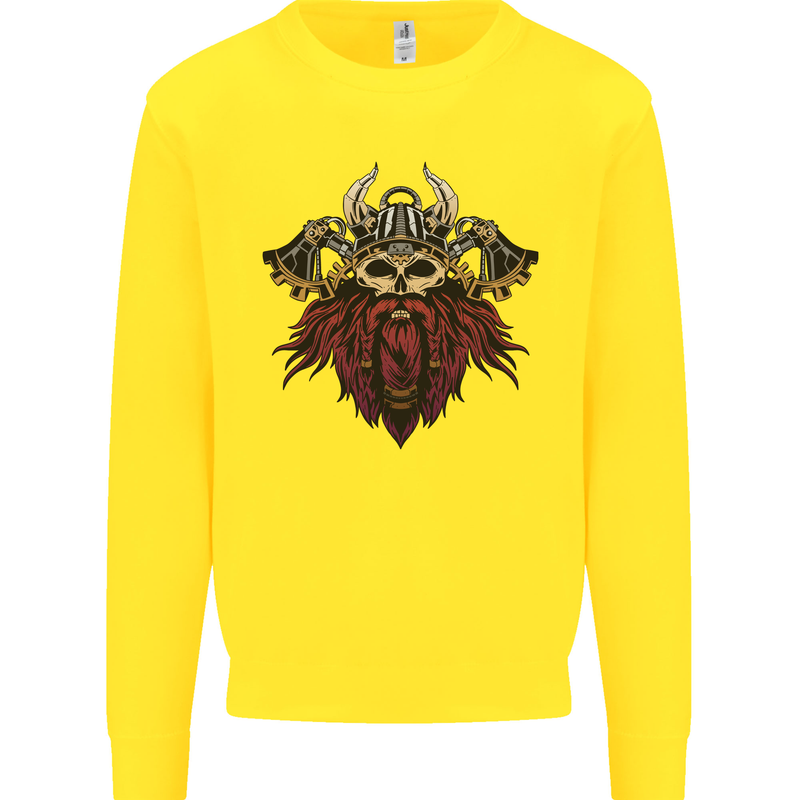 A Steampunk Viking Kids Sweatshirt Jumper Yellow