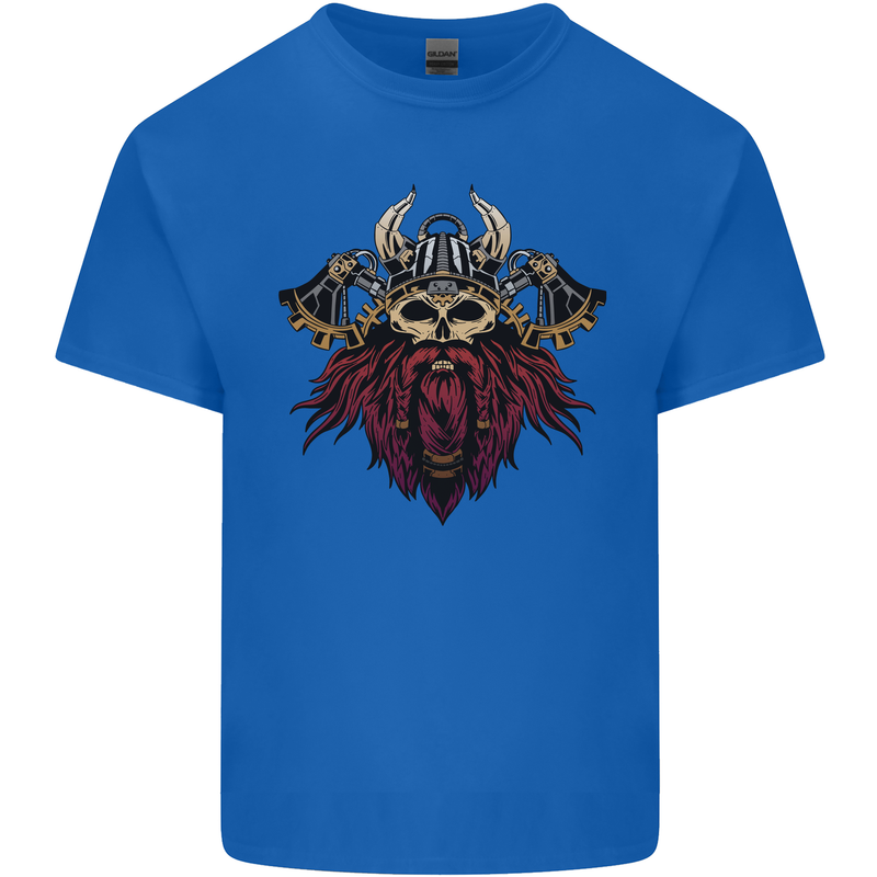 A Steampunk Viking Kids T-Shirt Childrens Royal Blue