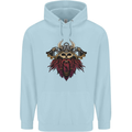 A Steampunk Viking Mens 80% Cotton Hoodie Light Blue
