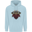 A Steampunk Viking Mens 80% Cotton Hoodie Light Blue