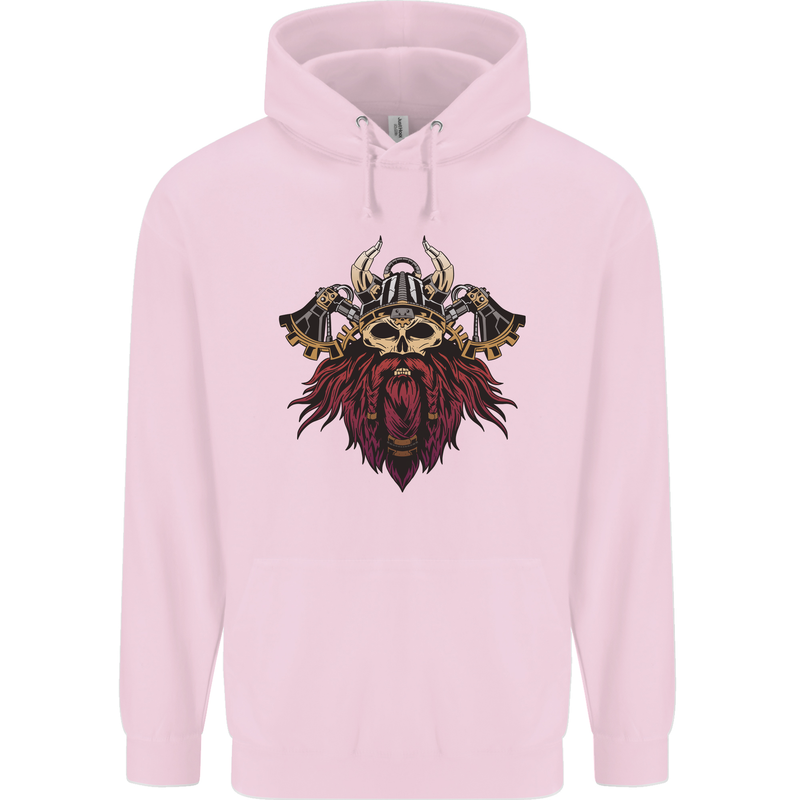 A Steampunk Viking Mens 80% Cotton Hoodie Light Pink