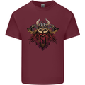 A Steampunk Viking Mens Cotton T-Shirt Tee Top Maroon