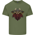 A Steampunk Viking Mens Cotton T-Shirt Tee Top Military Green