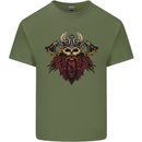 A Steampunk Viking Mens Cotton T-Shirt Tee Top Military Green
