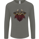 A Steampunk Viking Mens Long Sleeve T-Shirt Charcoal