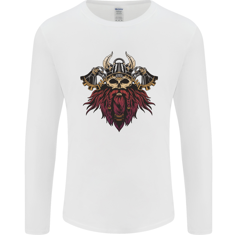 A Steampunk Viking Mens Long Sleeve T-Shirt White