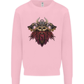 A Steampunk Viking Mens Sweatshirt Jumper Light Pink