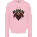 A Steampunk Viking Mens Sweatshirt Jumper Light Pink