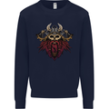 A Steampunk Viking Mens Sweatshirt Jumper Navy Blue