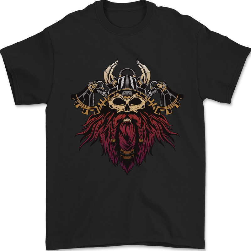 A Steampunk Viking Mens T-Shirt 100% Cotton Black