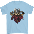 A Steampunk Viking Mens T-Shirt 100% Cotton Light Blue