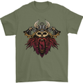 A Steampunk Viking Mens T-Shirt 100% Cotton Military Green