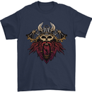 A Steampunk Viking Mens T-Shirt 100% Cotton Navy Blue