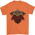 A Steampunk Viking Mens T-Shirt 100% Cotton Orange