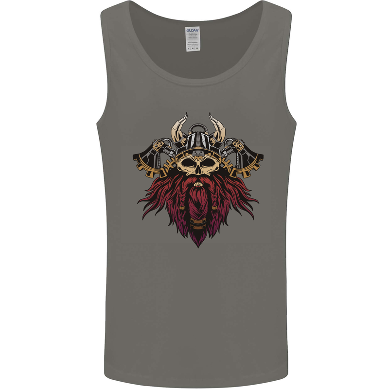 A Steampunk Viking Mens Vest Tank Top Charcoal