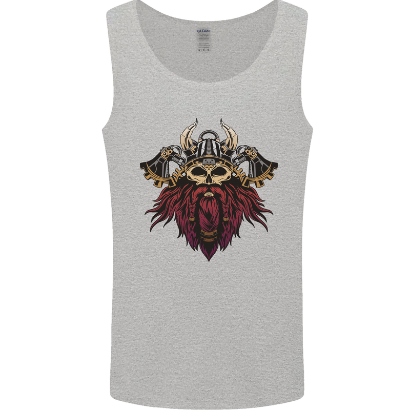 A Steampunk Viking Mens Vest Tank Top Sports Grey
