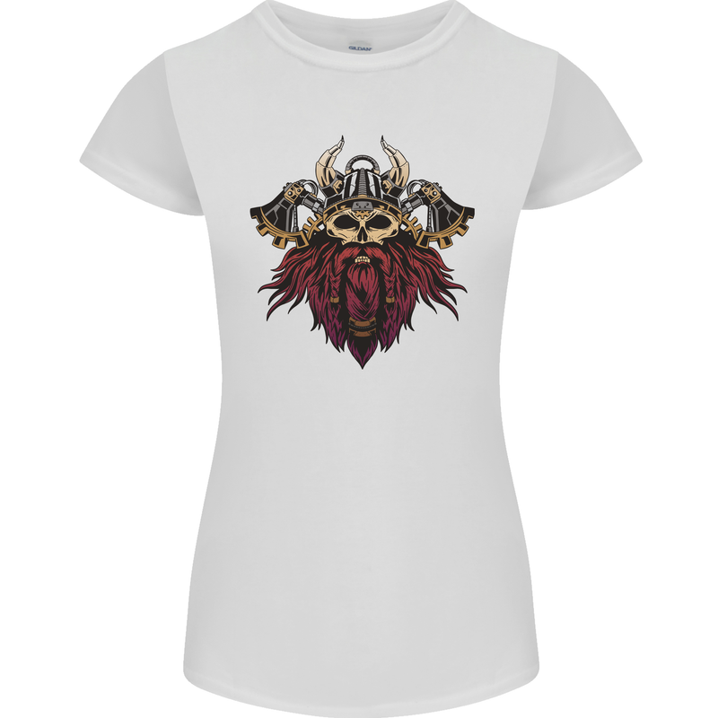 A Steampunk Viking Womens Petite Cut T-Shirt White