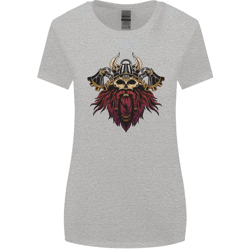 A Steampunk Viking Womens Wider Cut T-Shirt Sports Grey
