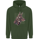 A Steampunk Wolf Childrens Kids Hoodie Forest Green