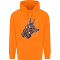 A Steampunk Wolf Childrens Kids Hoodie Orange