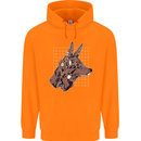 A Steampunk Wolf Childrens Kids Hoodie Orange