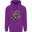A Steampunk Wolf Childrens Kids Hoodie Purple