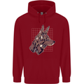 A Steampunk Wolf Childrens Kids Hoodie Red