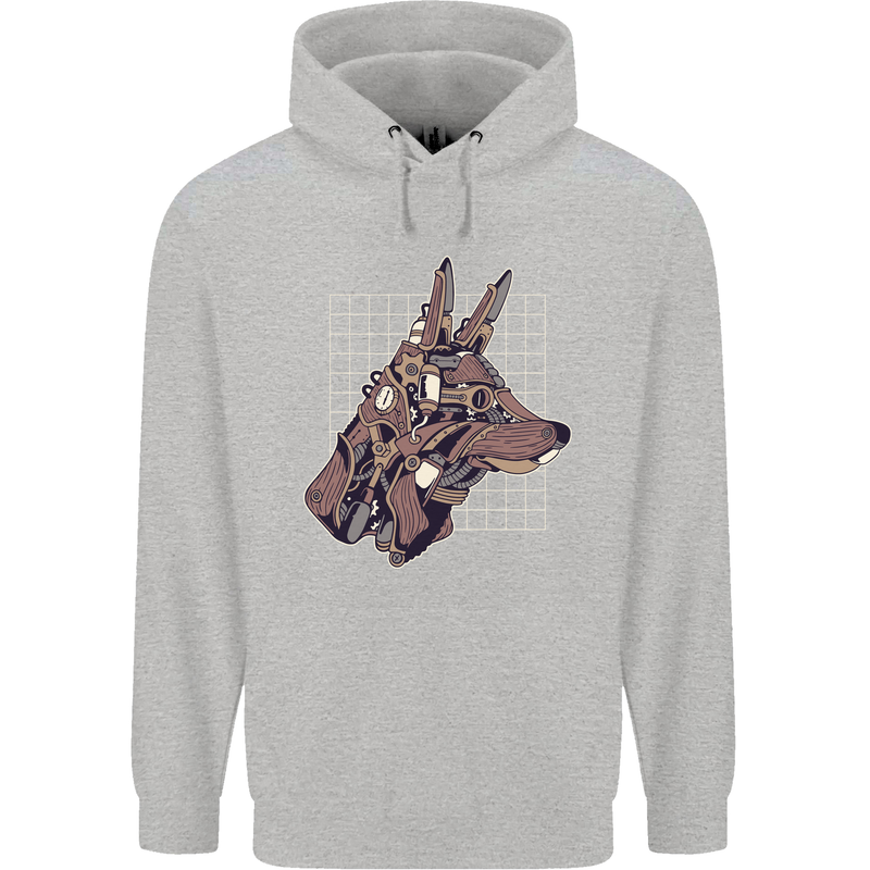 A Steampunk Wolf Childrens Kids Hoodie Sports Grey