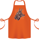 A Steampunk Wolf Cotton Apron 100% Organic Orange