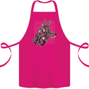 A Steampunk Wolf Cotton Apron 100% Organic Pink