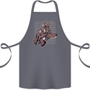 A Steampunk Wolf Cotton Apron 100% Organic Steel