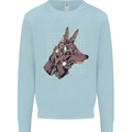 A Steampunk Wolf Kids Sweatshirt Jumper Light Blue