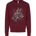 A Steampunk Wolf Kids Sweatshirt Jumper Maroon