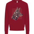 A Steampunk Wolf Kids Sweatshirt Jumper Red