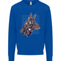 A Steampunk Wolf Kids Sweatshirt Jumper Royal Blue