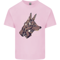 A Steampunk Wolf Kids T-Shirt Childrens Light Pink