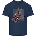 A Steampunk Wolf Kids T-Shirt Childrens Navy Blue