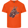 A Steampunk Wolf Kids T-Shirt Childrens Orange