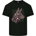 A Steampunk Wolf Mens Cotton T-Shirt Tee Top Black