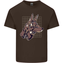 A Steampunk Wolf Mens Cotton T-Shirt Tee Top Dark Chocolate