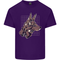 A Steampunk Wolf Mens Cotton T-Shirt Tee Top Purple