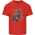 A Steampunk Wolf Mens Cotton T-Shirt Tee Top Red